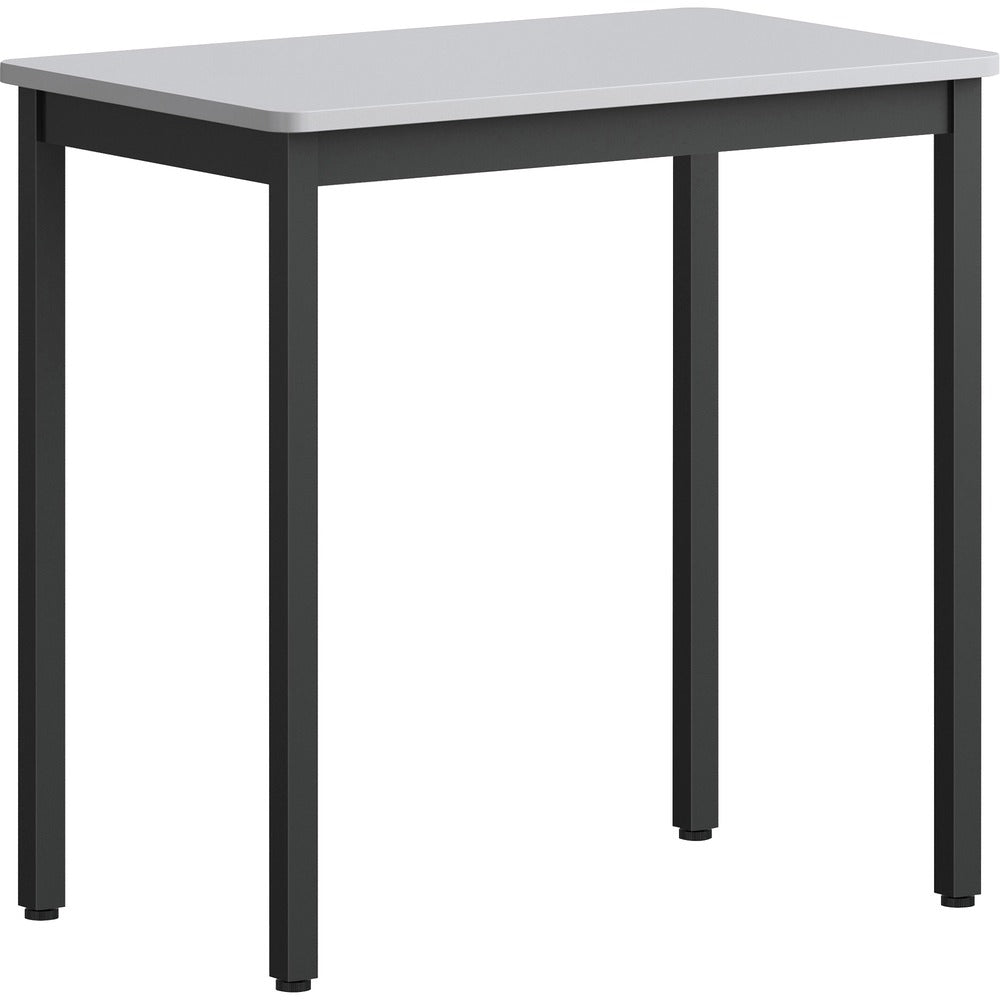 Image of Lorell Utility Table,Melamine/Steel,29.53"x17.72"x29.53",BK/GY