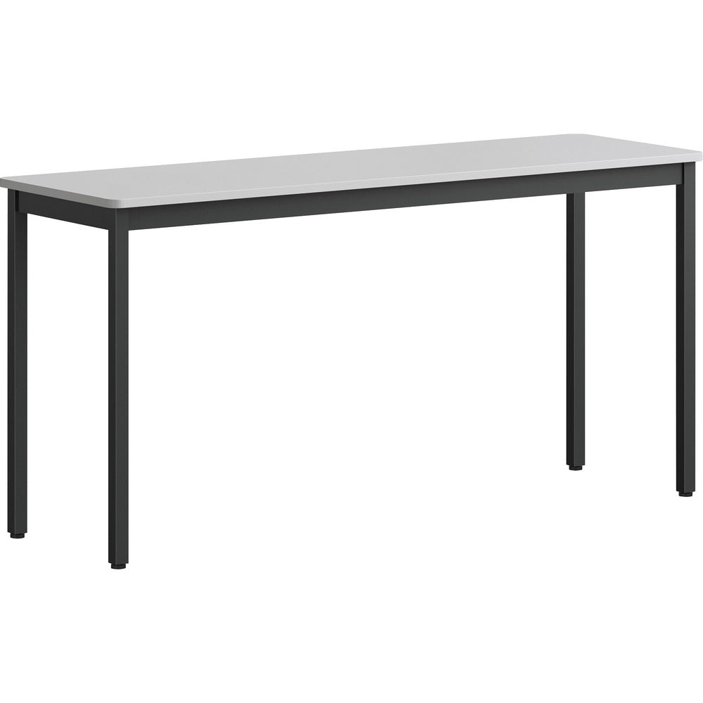 Image of Lorell Utility Table,Melamine/Steel,59.06"x17.72"x29.53",BK/GY