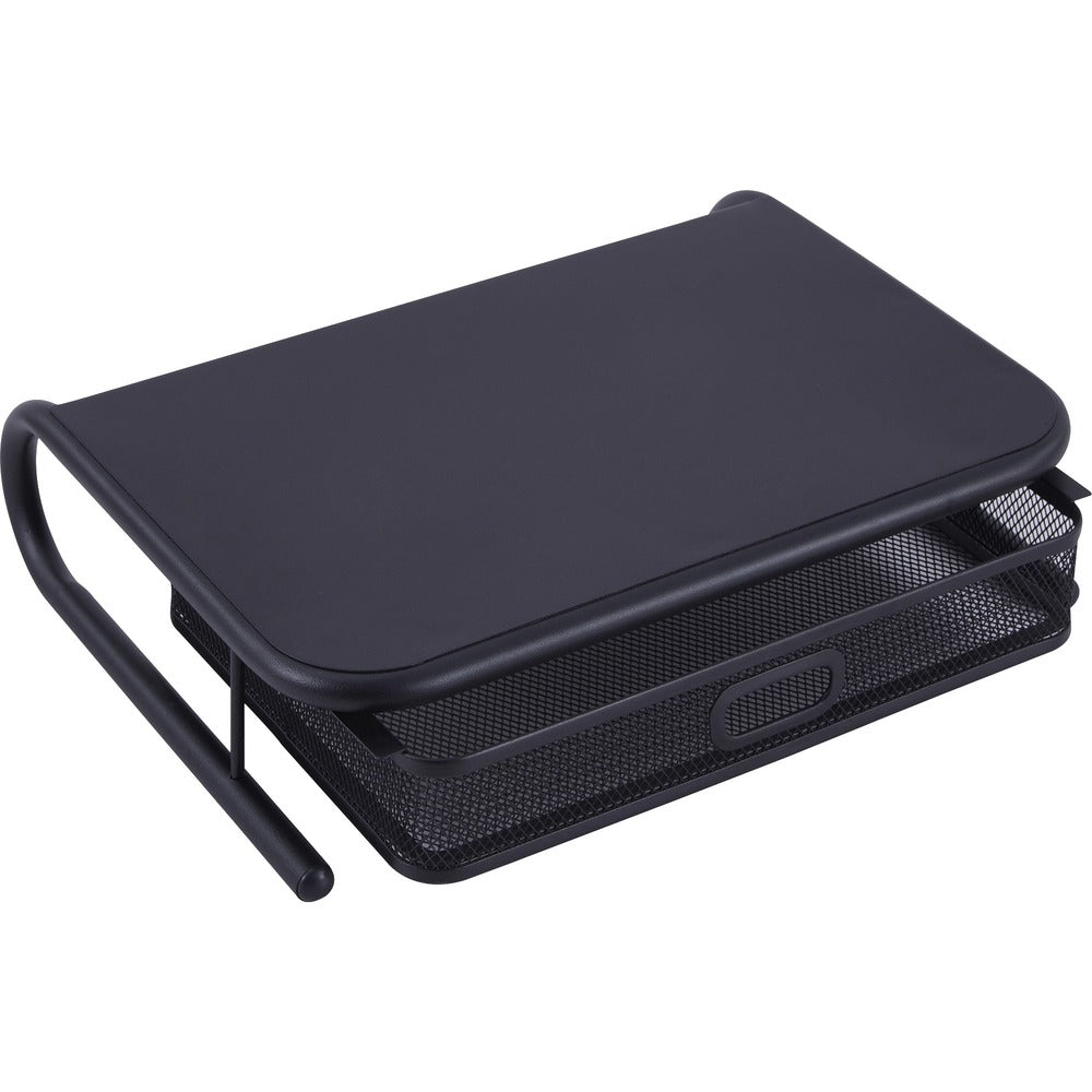 Image of Lorell Monitor/Printer Stand, 20"x12"x5-1/4", Black Mesh