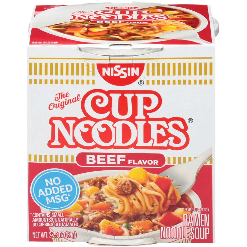 Image of Nissin Noodles,Ramen,Beef,No MSG,Cup,2.5oz,12/CT