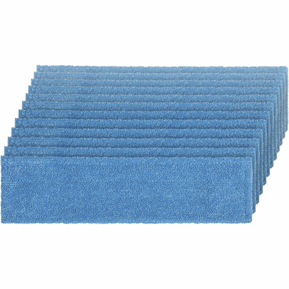 Image of Rubbermaid Commercial Products Pad,f/Adaptable Flat Mop,Microfiber,18"W,12/CT,Blue