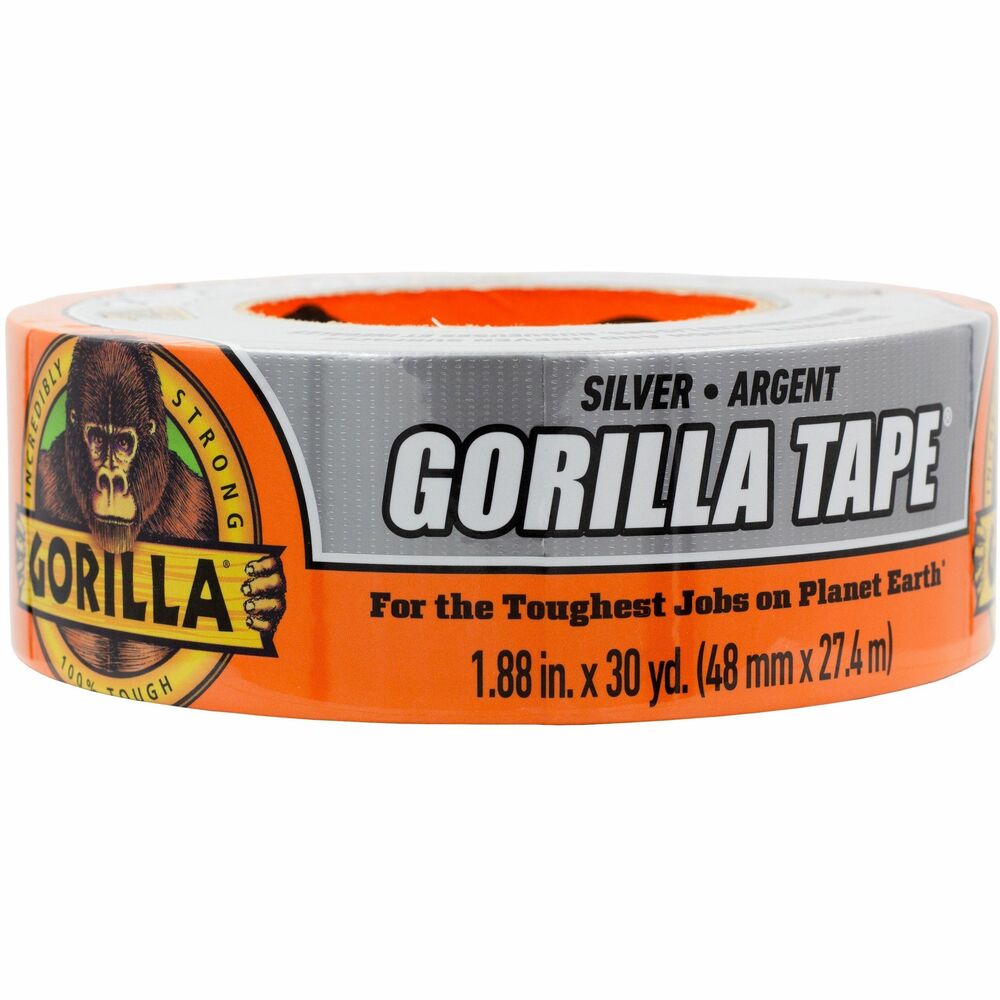 Image of The Gorilla Glue Company Duct Tape, Weather-resistant, 1.88"x30 Yards, Silver