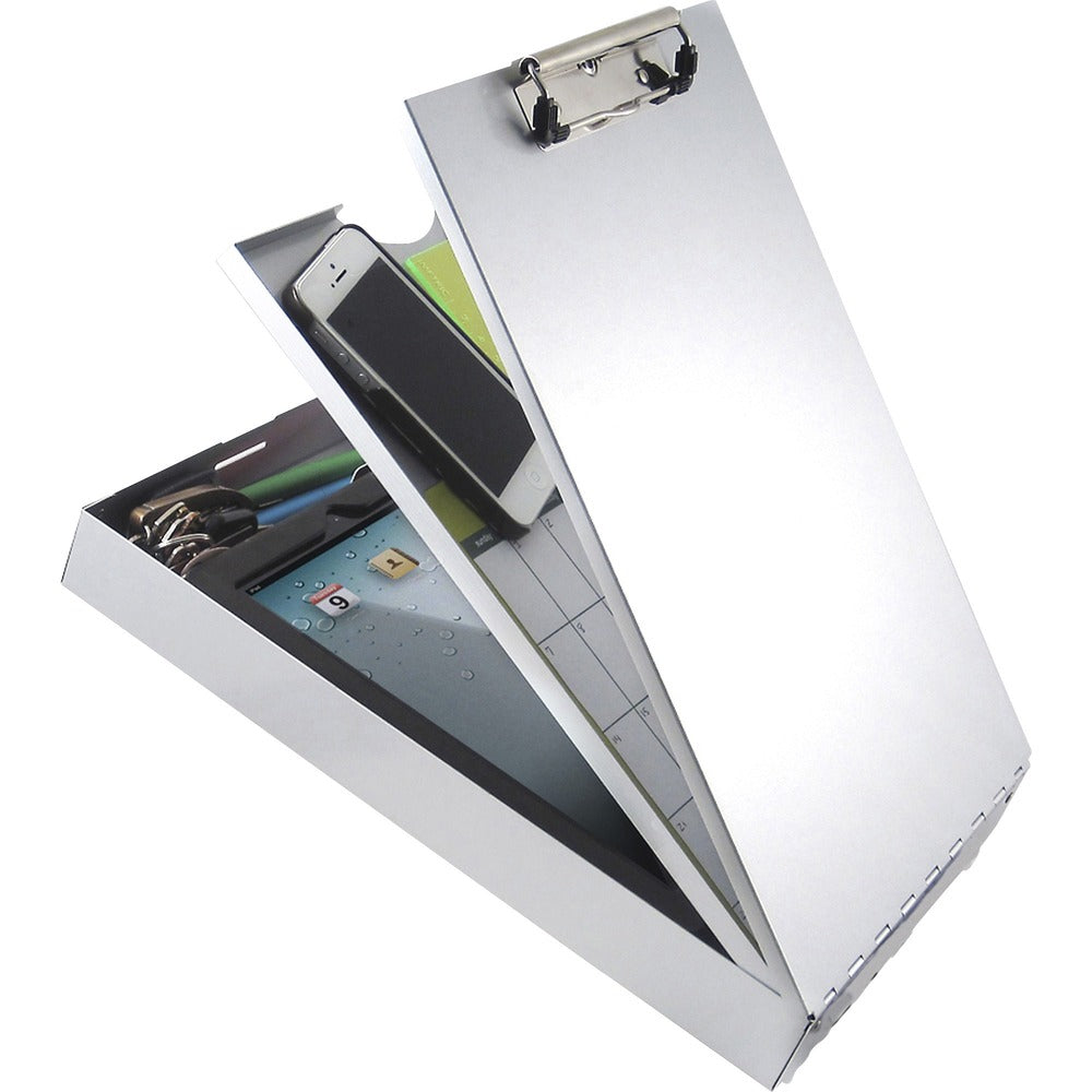 Image of Saunders Form Holder, w/ 2 Storage Trays, 9"x2-3/4x14", Silver