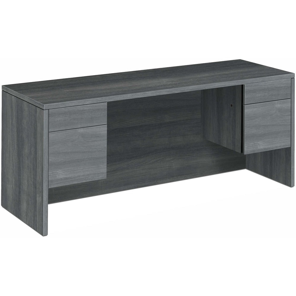 Image of The HON Company Kneespace Credenza, 72"x24"x29-1/2", Sterling Ash