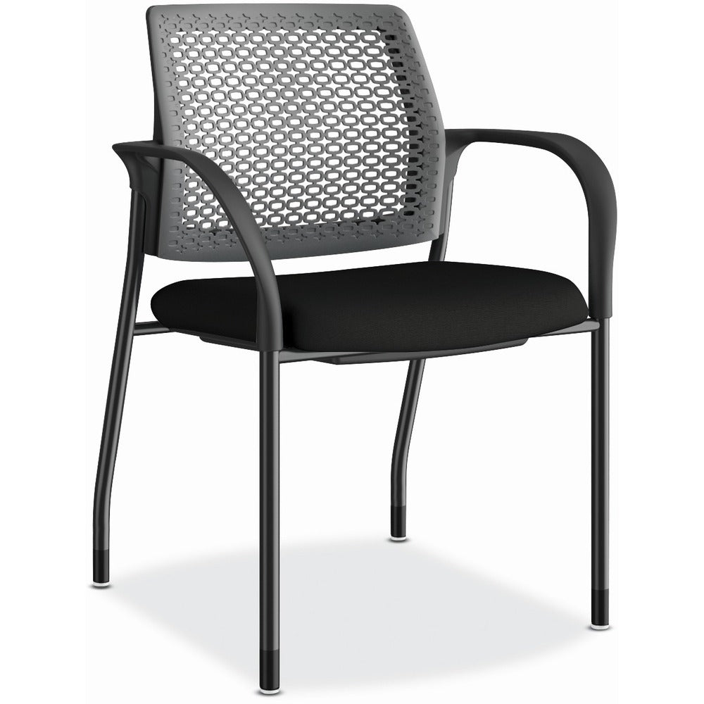 Image of The HON Company Guest Chair, ReActiv, Stacking, 25"x21-3/4"x33-1/2", Black