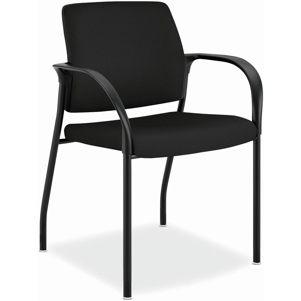 Image of The HON Company Stacking Chair,w/Glides,25"x21-3/4"x33-1/2",Centurion Black