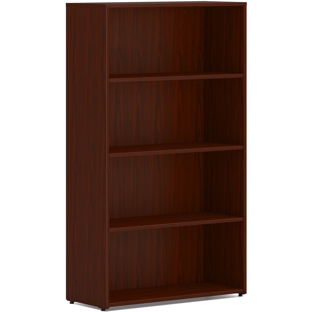 Image of The HON Company Bookcase, 4-Shelf, Adjustable, 30"x13"x53", Mahogany