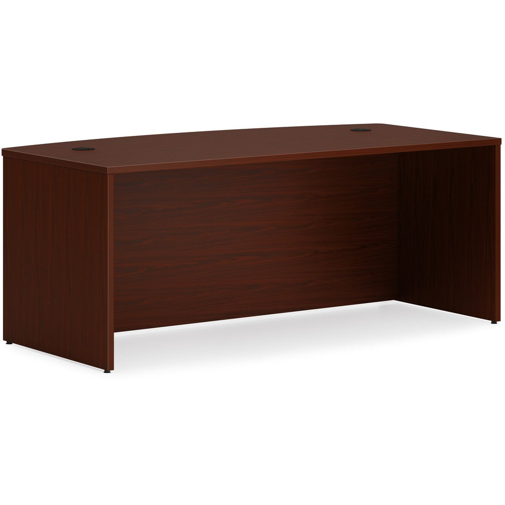 Image of The HON Company Desk Shell, Bowfront, 72"x36"/30"x29", Mahogany