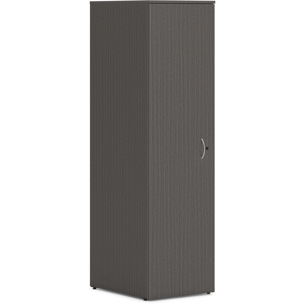 Image of The HON Company Wardrobe Cabinet, w/Coat Rod, 18"x24"x65", Slate Teak