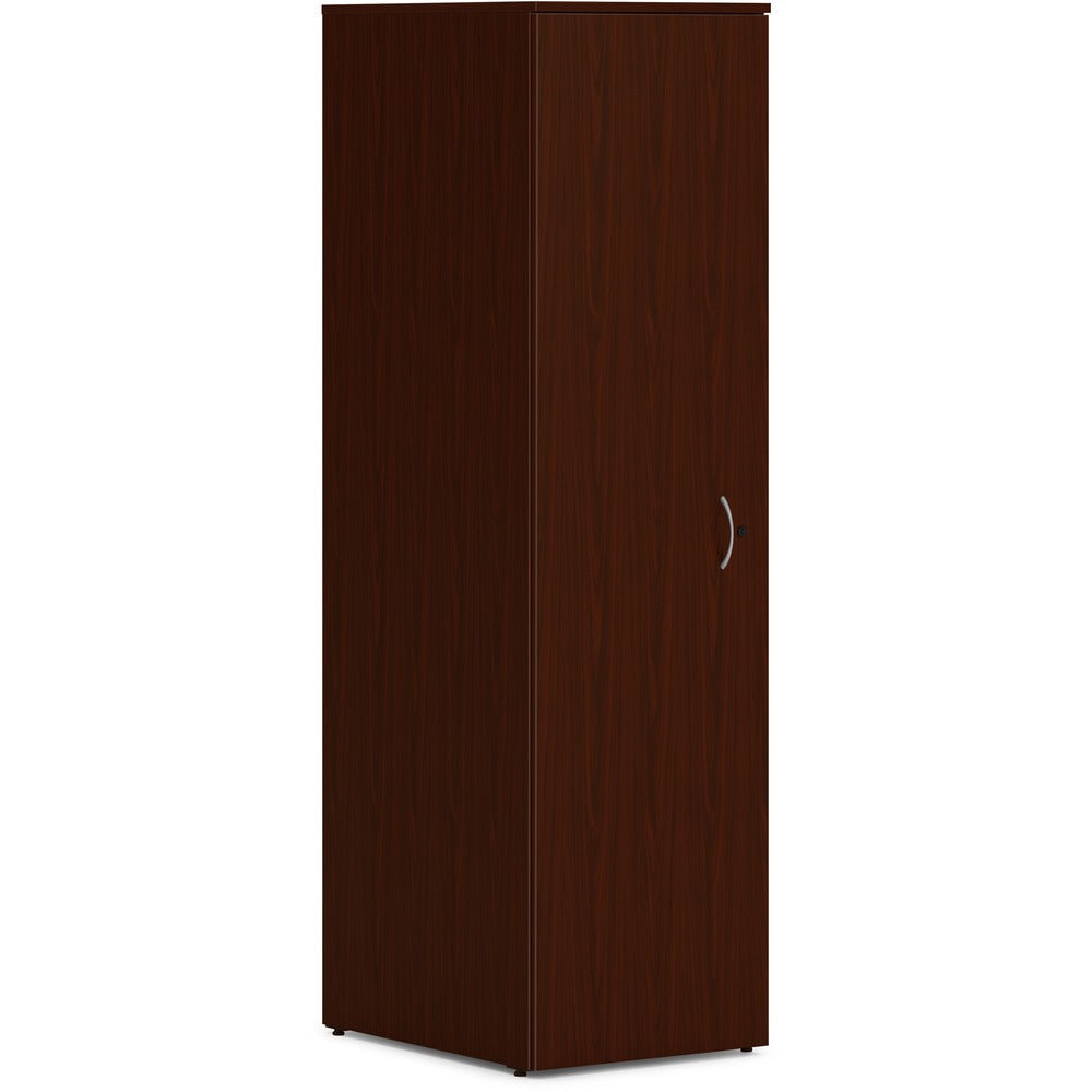 Image of The HON Company Wardrobe Cabinet, w/Coat Rod, 18"x24"x65", Mahogany