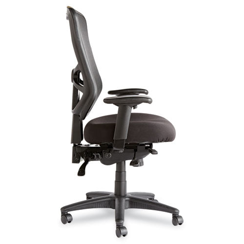 Image of Alera® Alera Elusion Series Mesh High-Back Multifunction Chair, Supports Up To 275 Lb, 17.2" To 20.6" Seat Height, Black