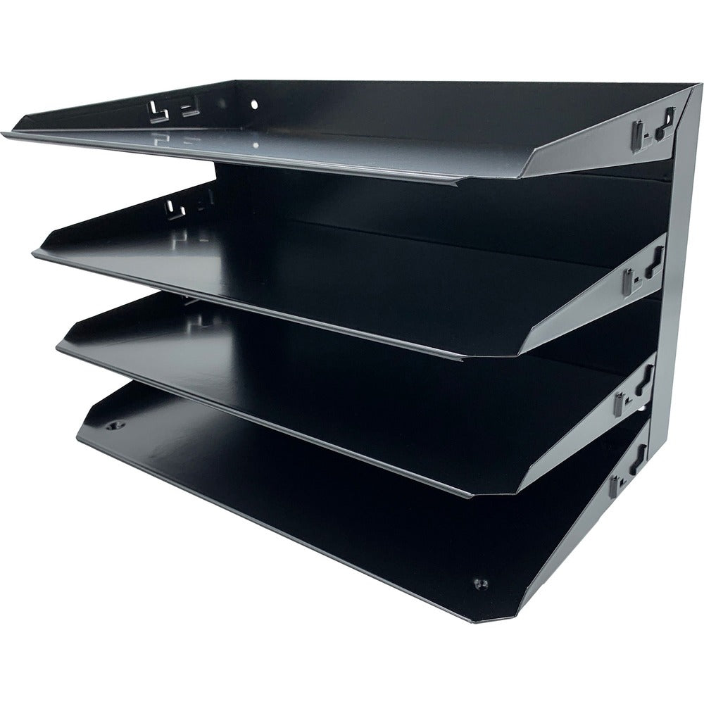 Image of Huron Desk Organizer,Horizontal,4 Slots,Legal,9-1/4"x8-2/3"x15",BK