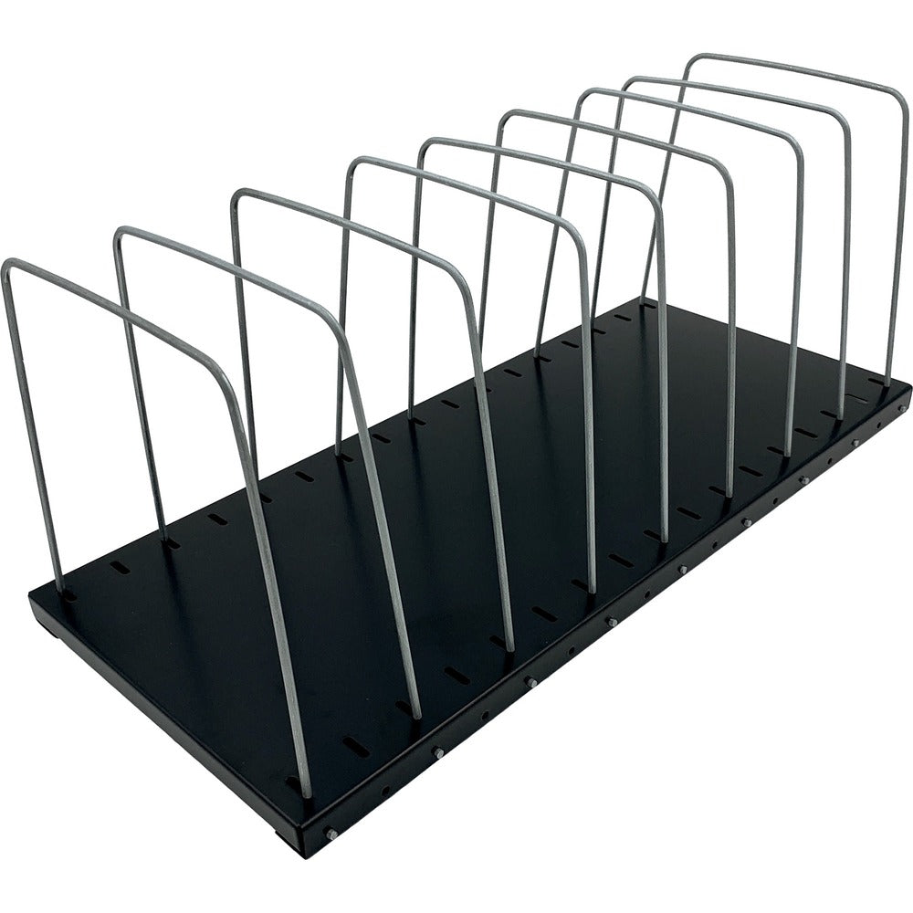 Image of Huron Desk Organizer,Vert,Adj Wire,8 Slots,18-1/4"x8"x7-1/2",BK