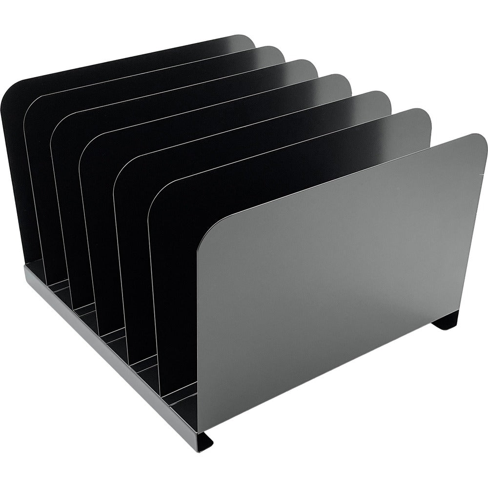 Image of Huron Desk Organizer,Vertical,6 Slots,11"x12"x8",Black