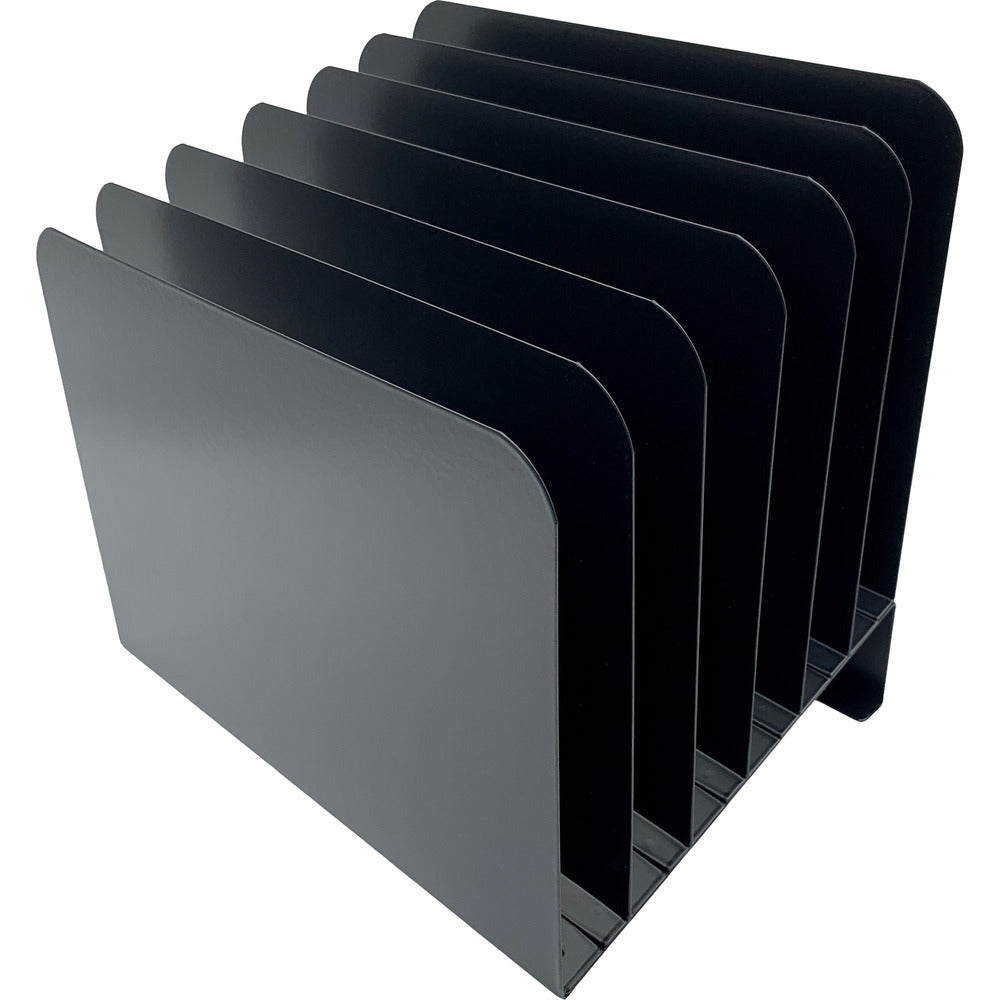 Image of Huron Desk Organizer,Vertical,Inclined,8 Slots,9-3/4"x11"x10",BK