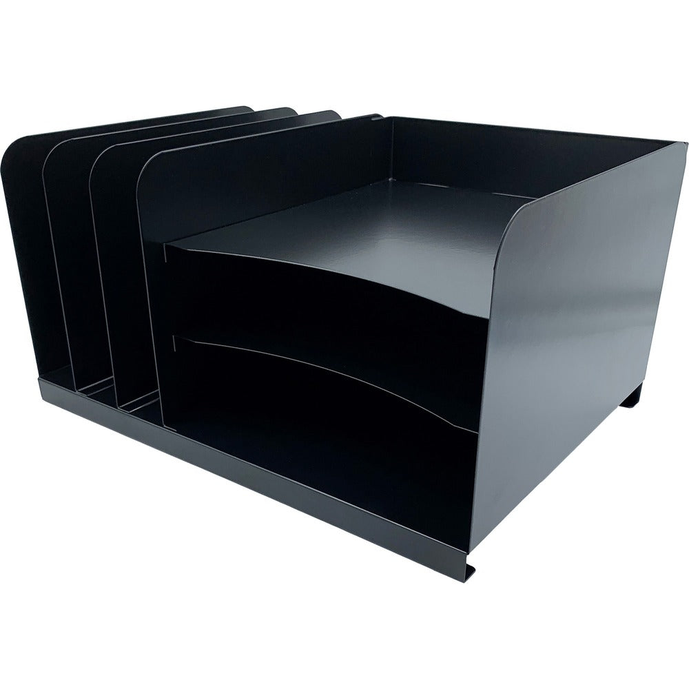 Image of Huron Desk Organizer,Vertical/Horizontal,6 Slots,15"x11"x8",Black