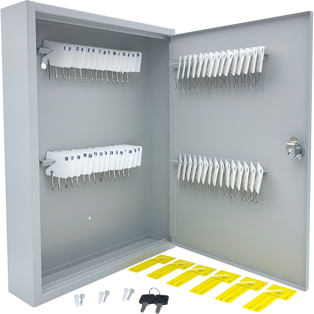Image of Huron Key Cabinet, Slotted, Locking, 60-Key, Gray