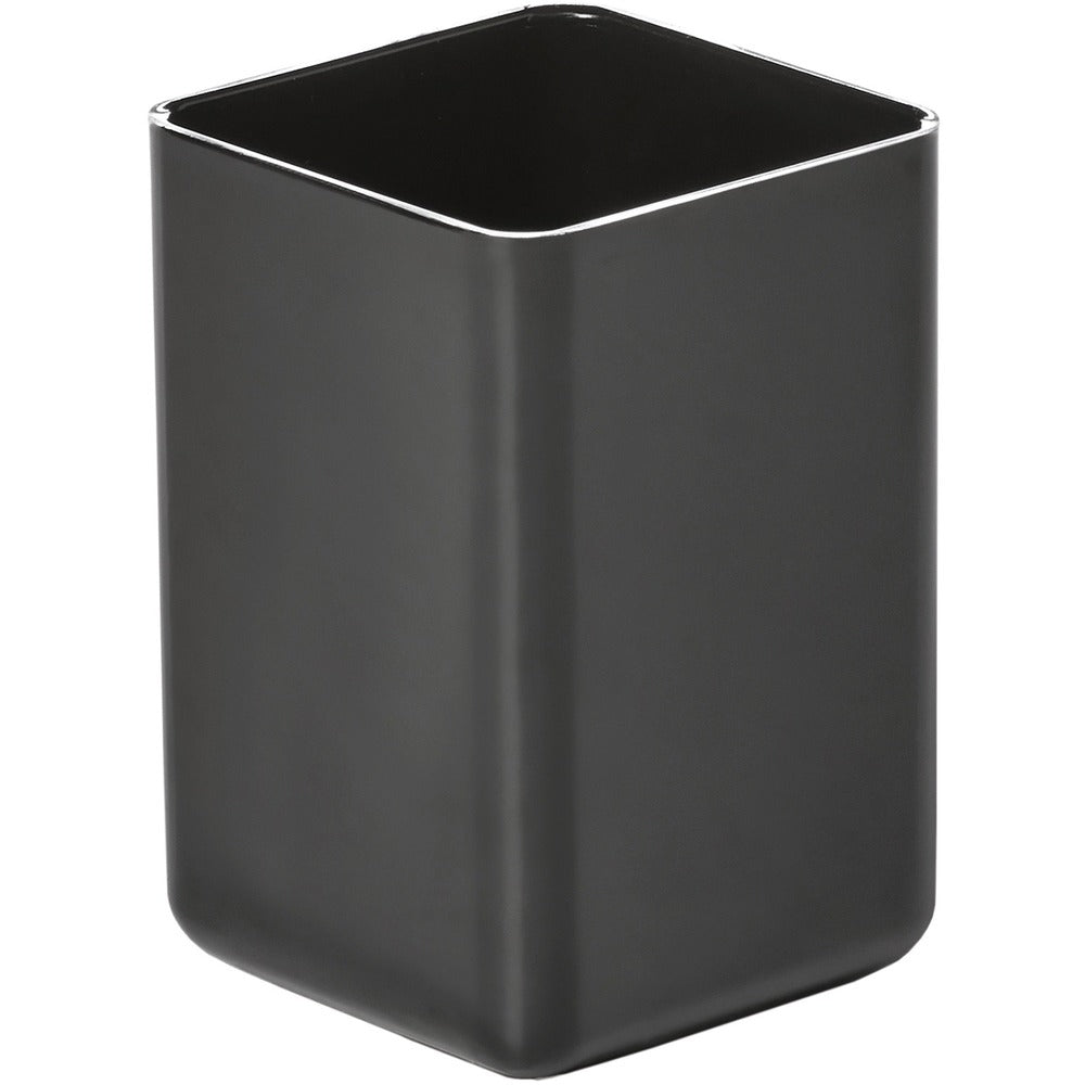 Image of Deflecto Pencil Cup,Antimicrobial,Polystyrene,2.4"x2.4"x3.6",BK