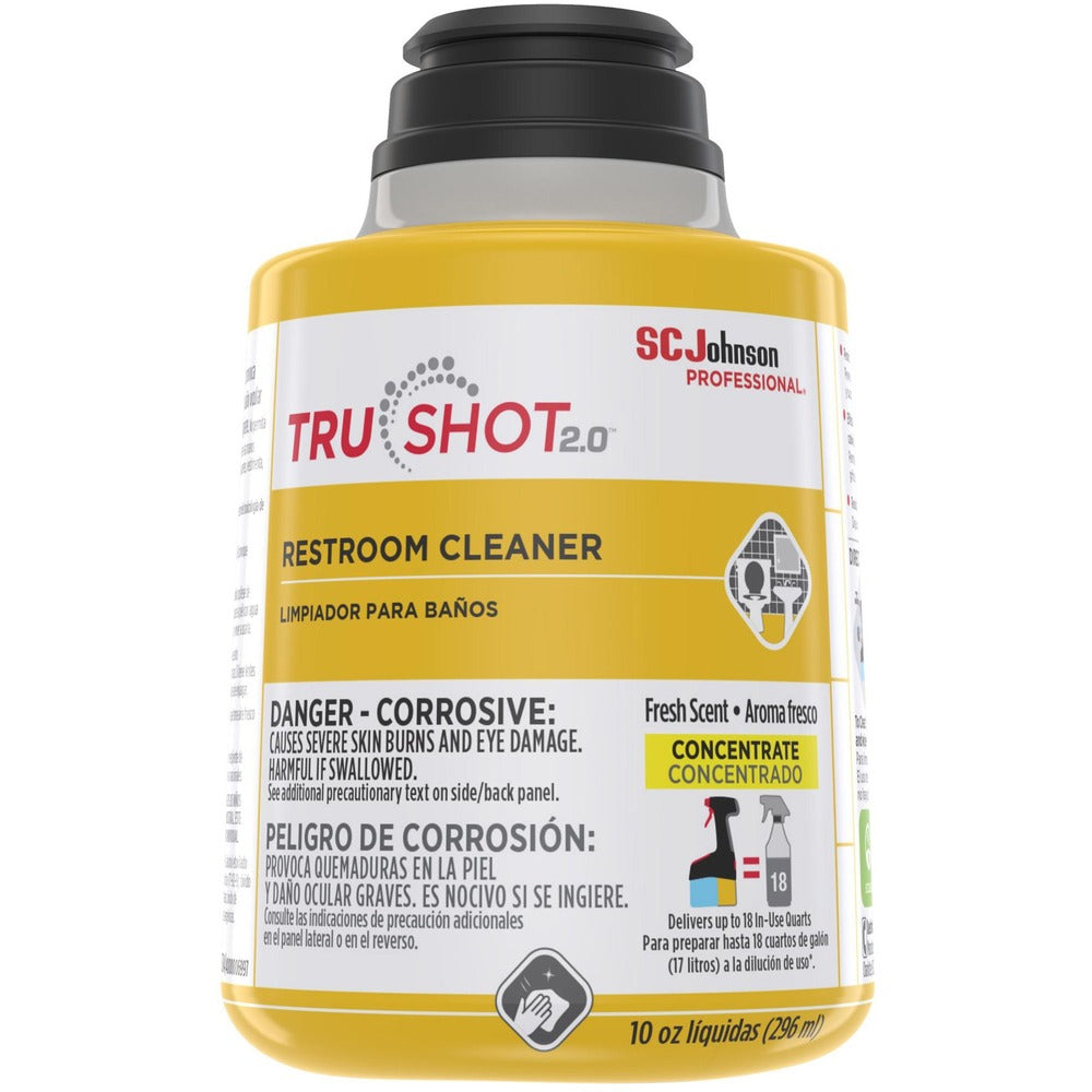 Image of S.C. JOHNSON & SON, INC Cleaner,f/Restrooms,TruShot 2.0,Conc,10oz,4/CT,Clear