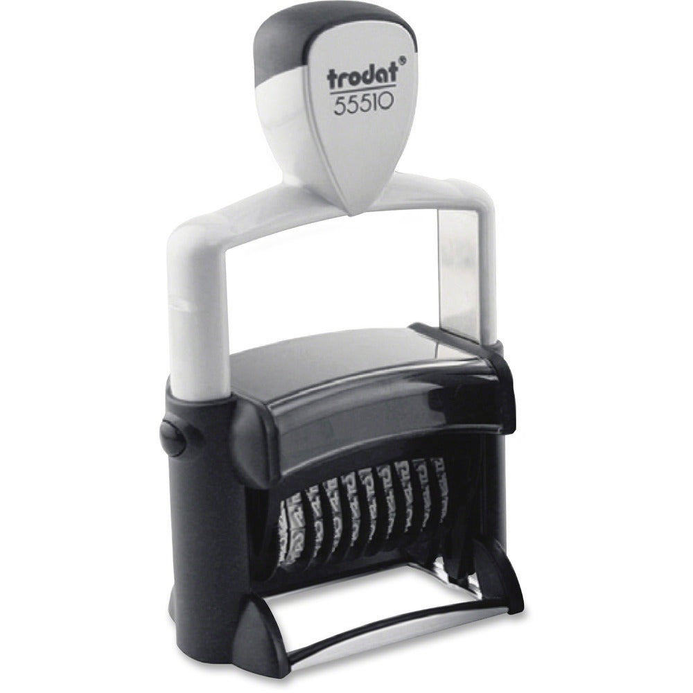 Image of Trodat USA Dater, 10-Digit Stamp, Self Inking, Black