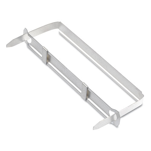 Image of ACCO Premium Two-Piece Two-Prong Paper Fastener Base and Compressor Sets, 1" Capacity, 2.75" Center to Center, Silver, 50/Box