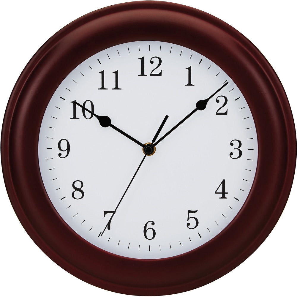 Image of Victory Light USA LLC Clock,Wall,Wood,12"Dia,Mahogany Case