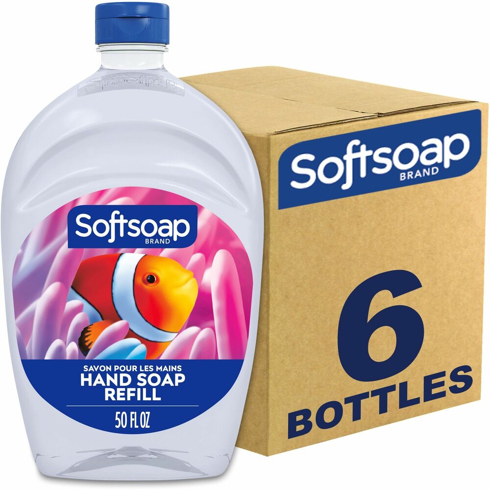 Image of Colgate-Palmolive Company Hand Soap, Liquid, Aquarium Design, 50 oz/1.47, 6/CT, Clear