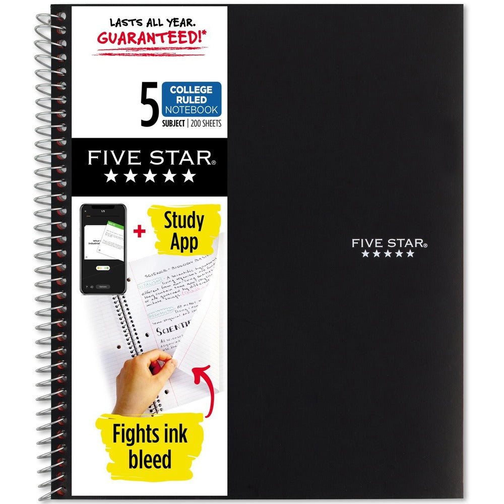 Image of Mead Notebook,5 Subject,200 Shts,College Ruled,8-1/2"x11",BK