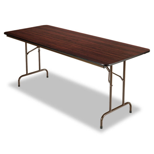 Image of Alera® Wood Folding Table, Rectangular, 71.88w X 29.88d X 29.13h, Mahogany
