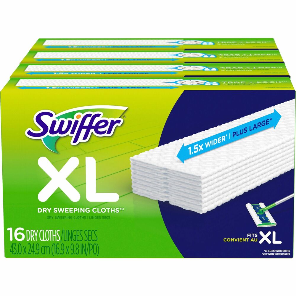 Image of Procter & Gamble Commercial Sweeping Cloths,f/Sweeper,Dry,XL,16/BX,4BX/CT,WE