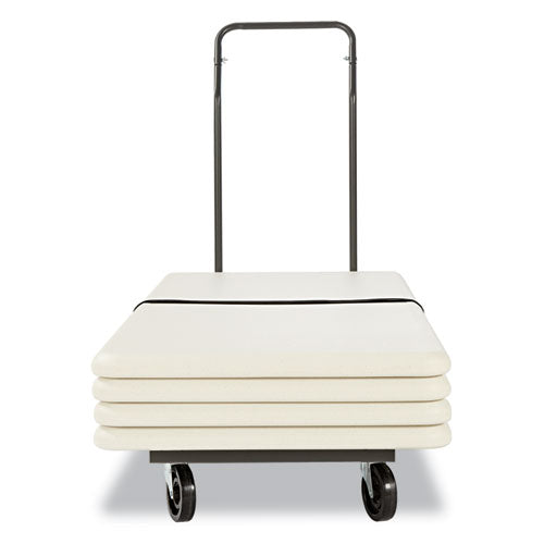 Image of Alera® Chair/Table Cart, Metal, 600 lb Capacity, 20.86" x 50.78" to 72.04" x 43.3", Black
