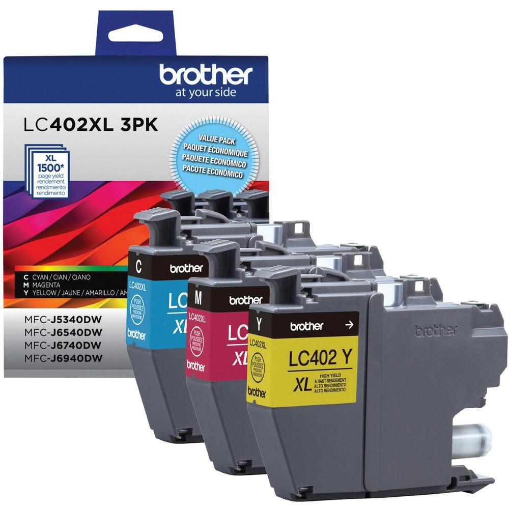 Image of Brother Ink Cartridge,MFC-J5340D,1500 Pg Yld Each,3/PK,CYN/MA/YW