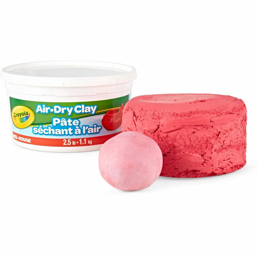 Image of Crayola Clay, Soft, Air Dry, 2.5 lb, Red