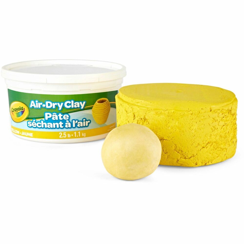 Image of Crayola Clay, Soft, Air Dry, 2.5 lb, Yellow