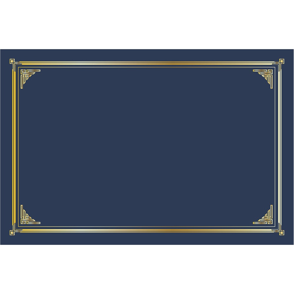 Image of Geographics Certificate Cover,Linen,GoldFoil,9.75"x6.5",10/PK,AST