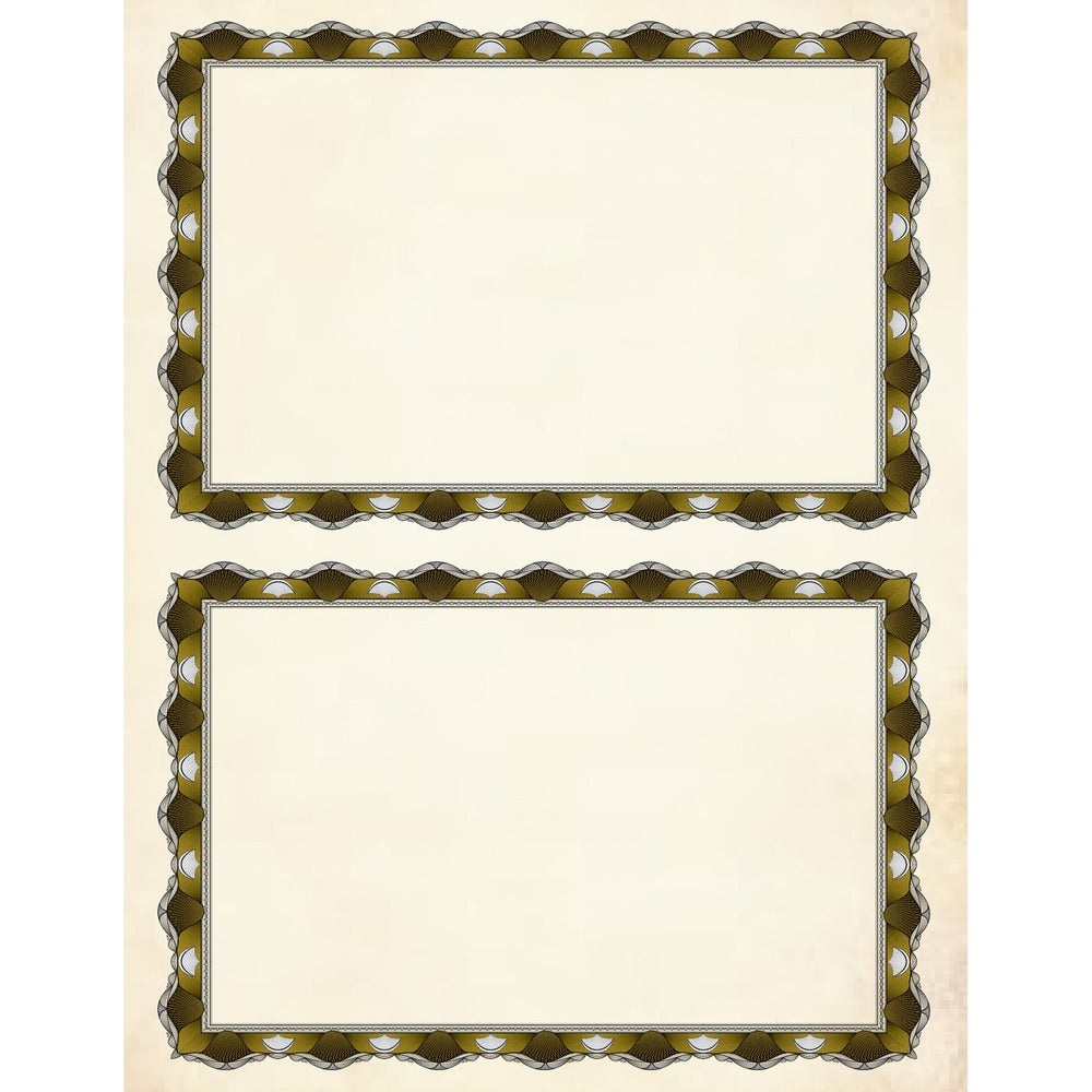 Image of Geographics Certificate,CrownGold,2PerPage,11"x8.5",30/PK,AST