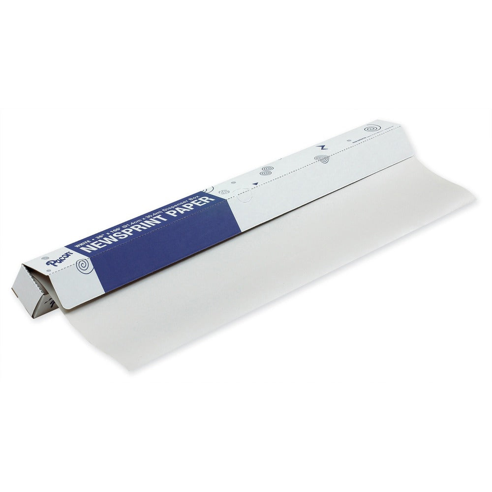Image of Pacon Newsprint Roll, Paper, 36"x100' RL, White