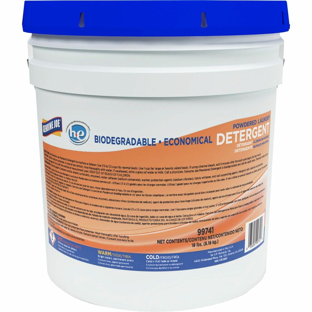 Image of Genuine Joe Laundry Detergent, Powder, Launder-X, 18 lb