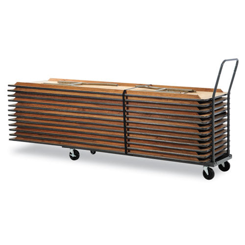 Image of Alera® Chair/Table Cart, Metal, 600 lb Capacity, 20.86" x 50.78" to 72.04" x 43.3", Black