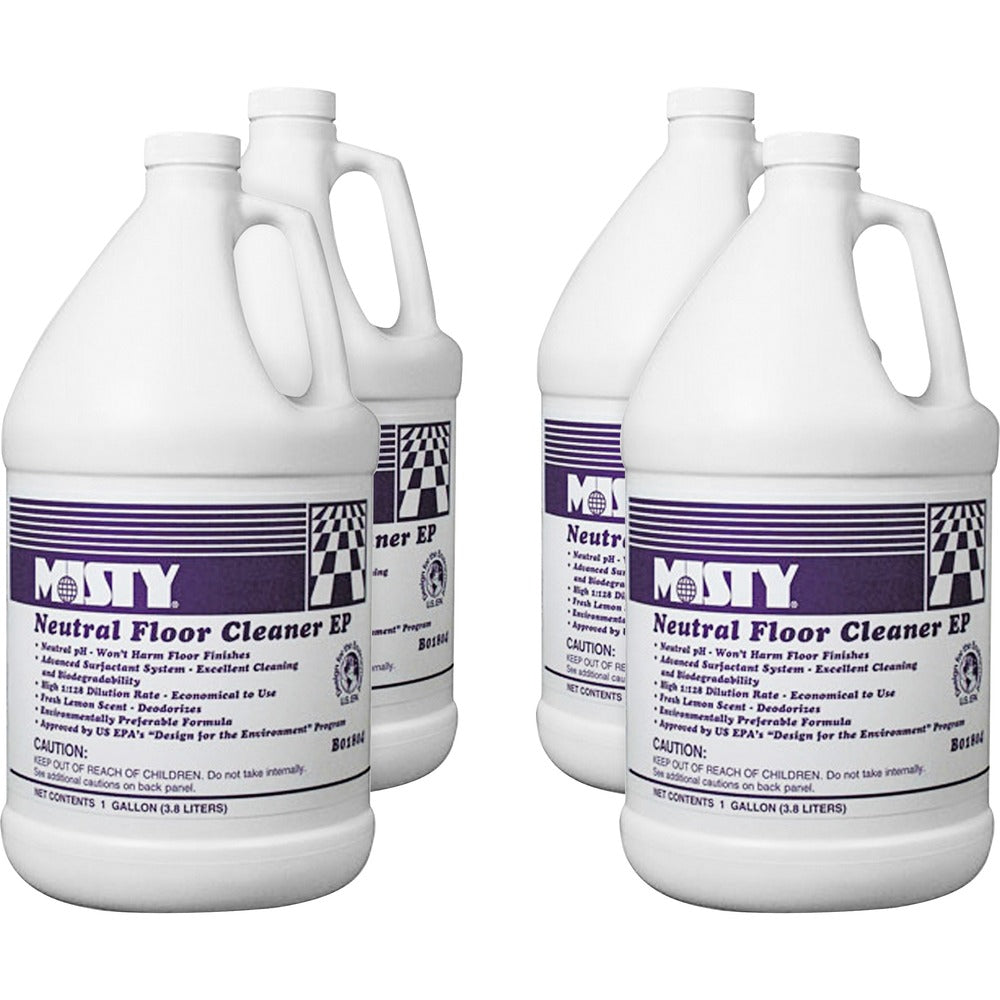 Image of Amrep,Inc. Optimax Neutral Floor Cleaner, 4/CT, Lemon Scent, GN