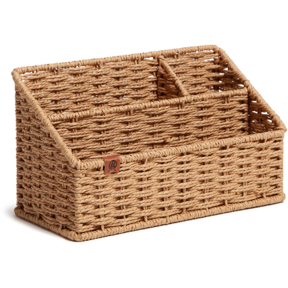 Image of U Brands Desk Organizer, 3 Compartments, Woven, BN