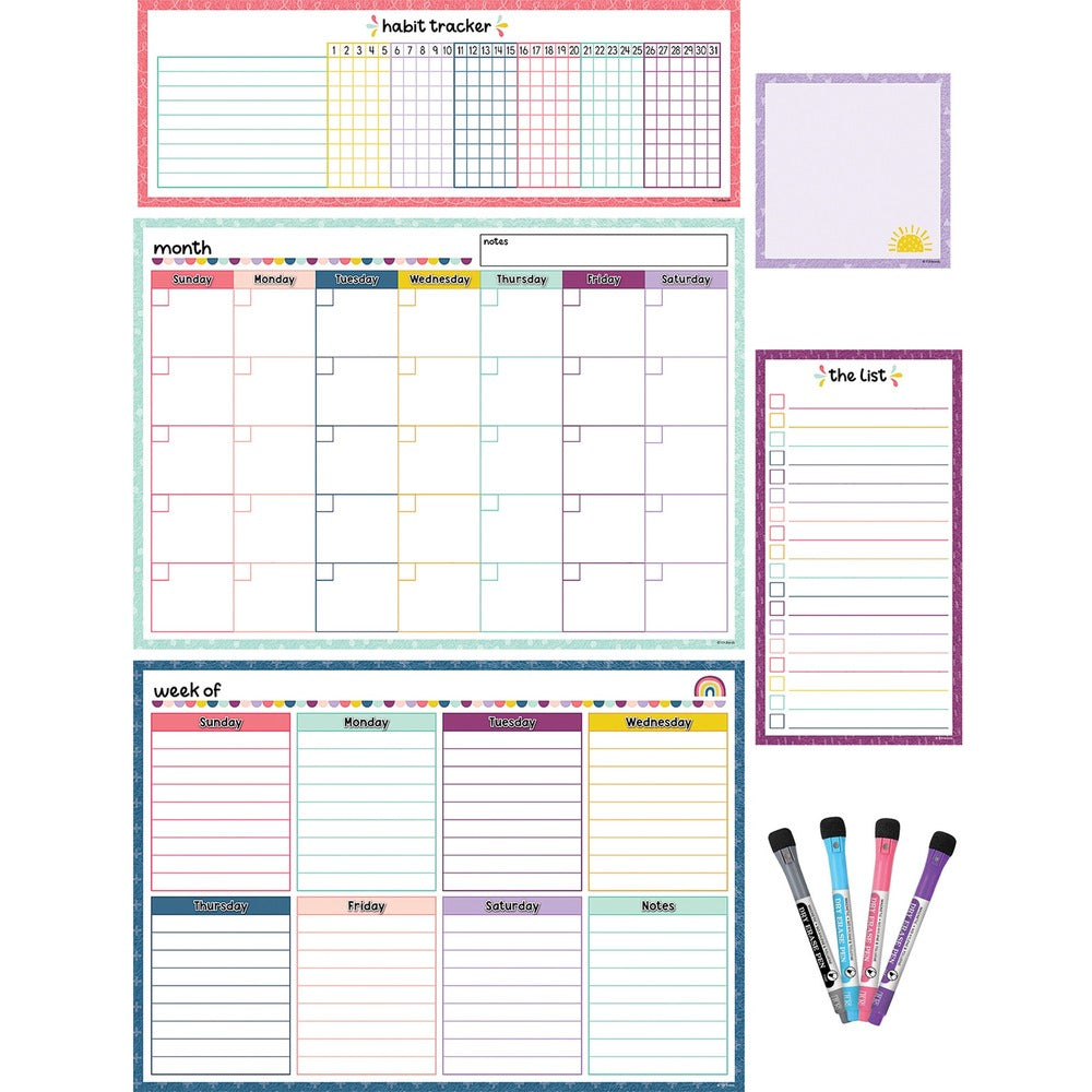 Image of Teacher Created Resources Board,DryErase,Calendar,Magnetic,4 Markers,1/PK,Multi