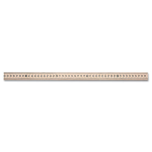 Image of Westcott® Wooden Meter Stick, Standard/metric, 39.5", Clear Lacquer Finish, 12/box