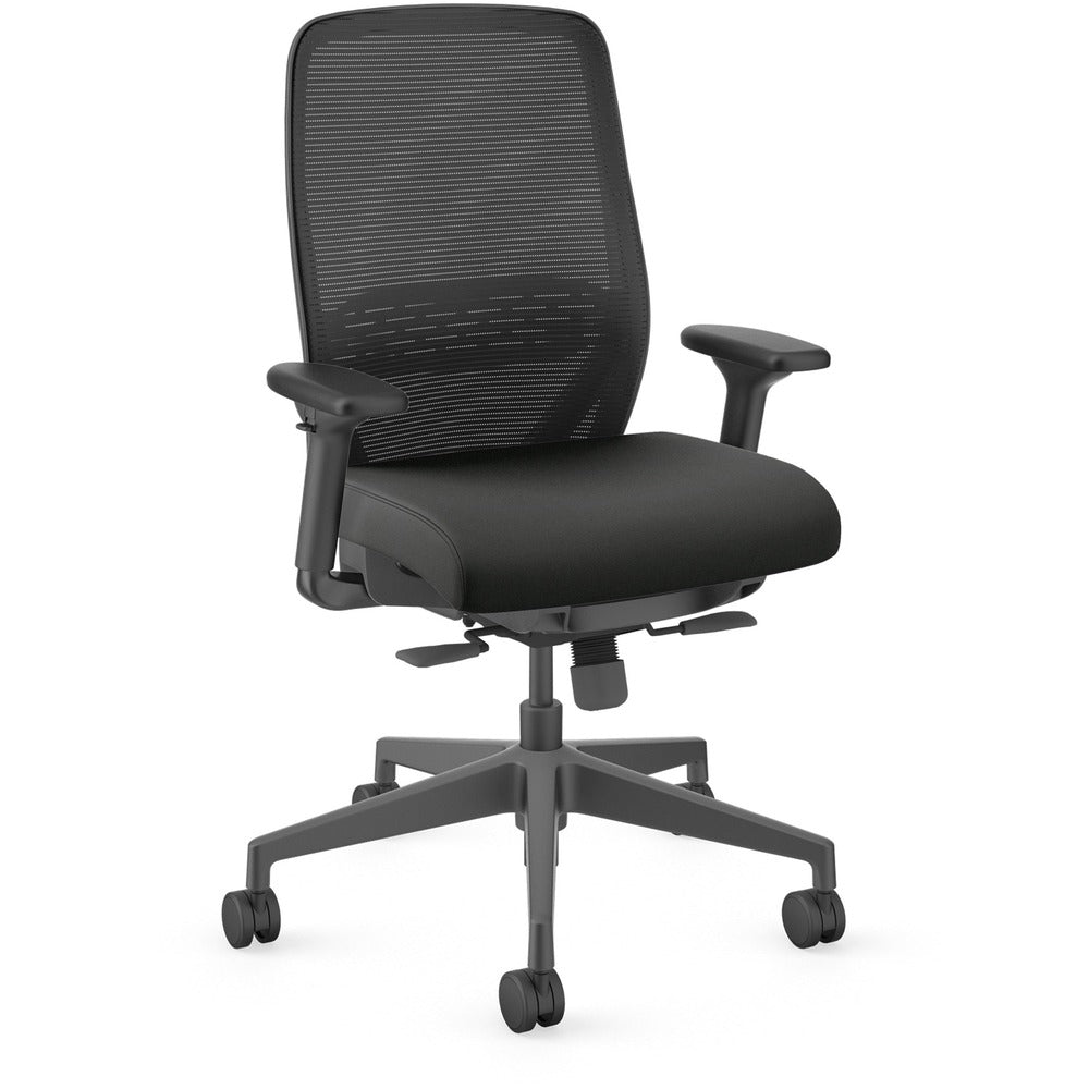 Image of The HON Company Task Chair,Knock-Down,29"x29"x42-3/4",Black Mesh/Vinyl