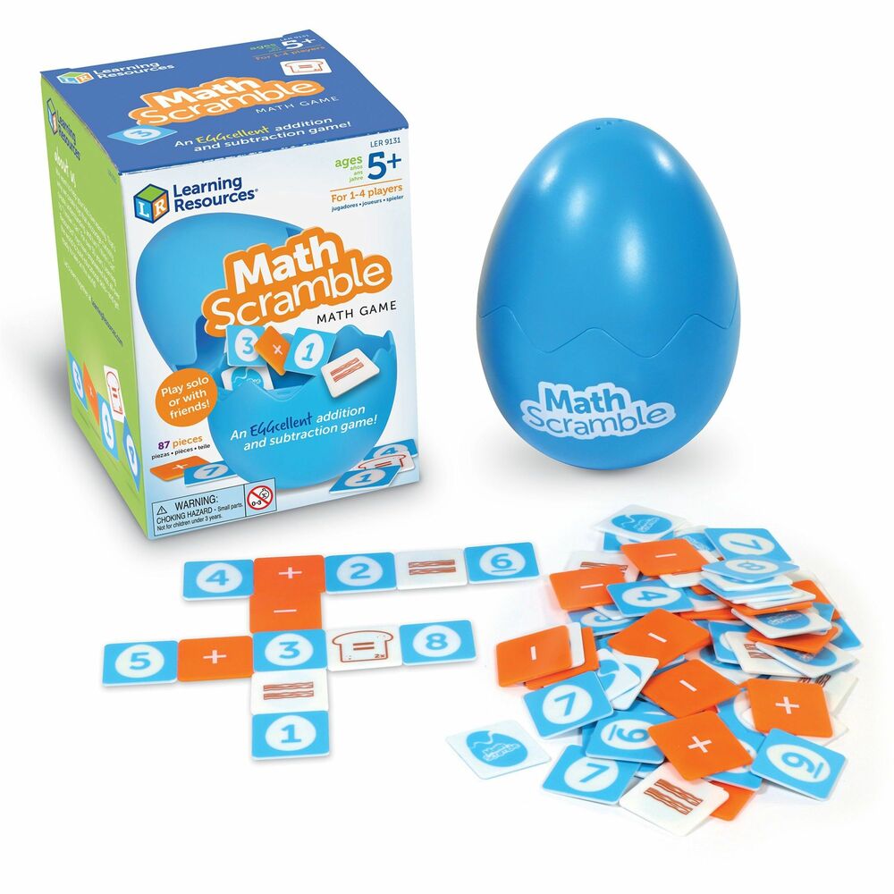 Image of Learning Resources Math Game, Addition/Subtraction, 85 Tiles, Multi