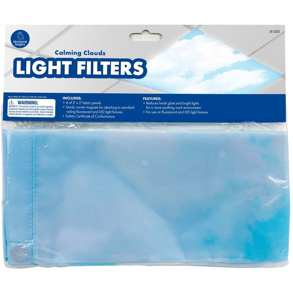 Image of Educational Insights Inc Light Filters,f/Fluorescent/LED,Calming Clouds,4/PK,Multi