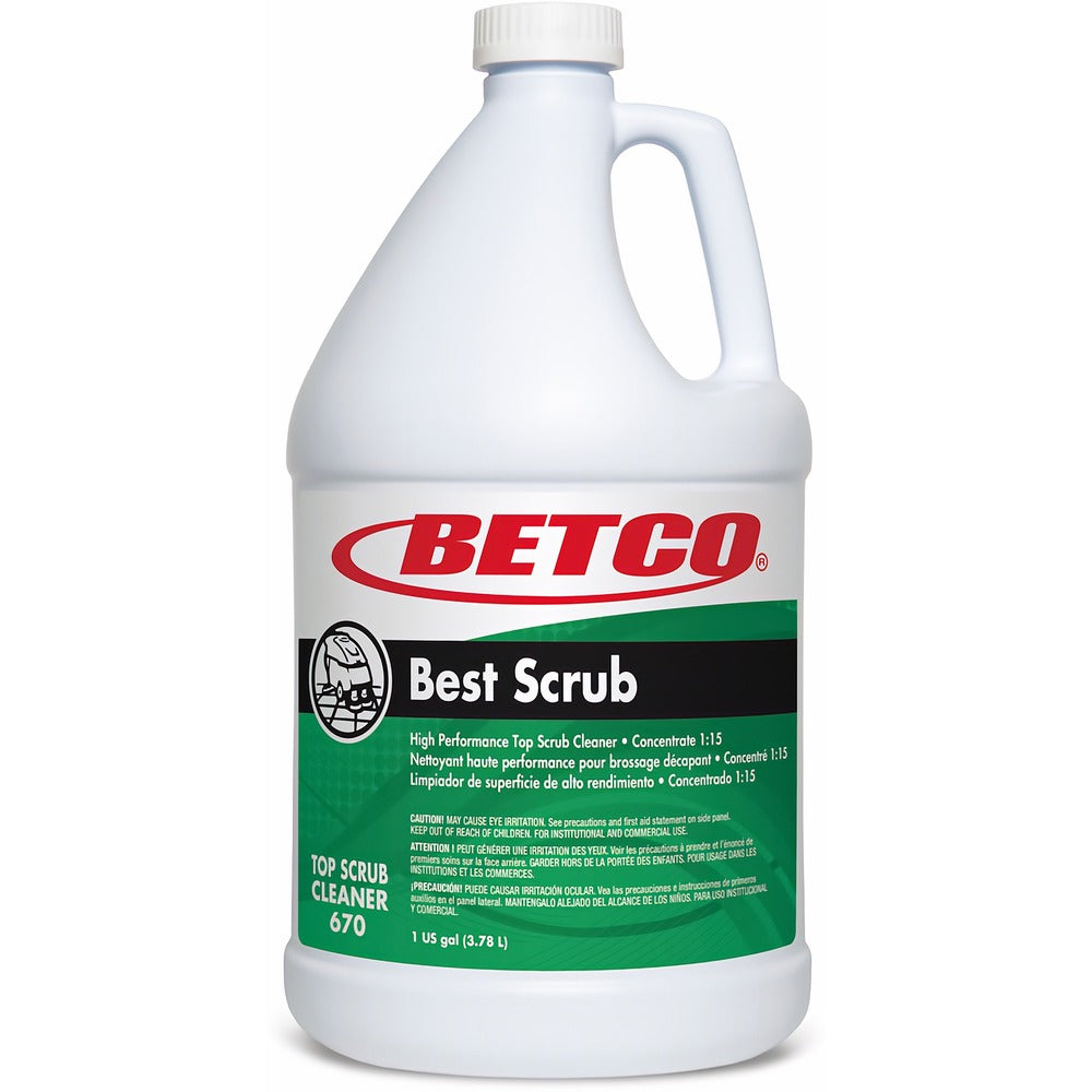 Image of Betco Corporation Floor Cleaner, Top Scrubber, Conc, 1 Gal, 4/CT, Green