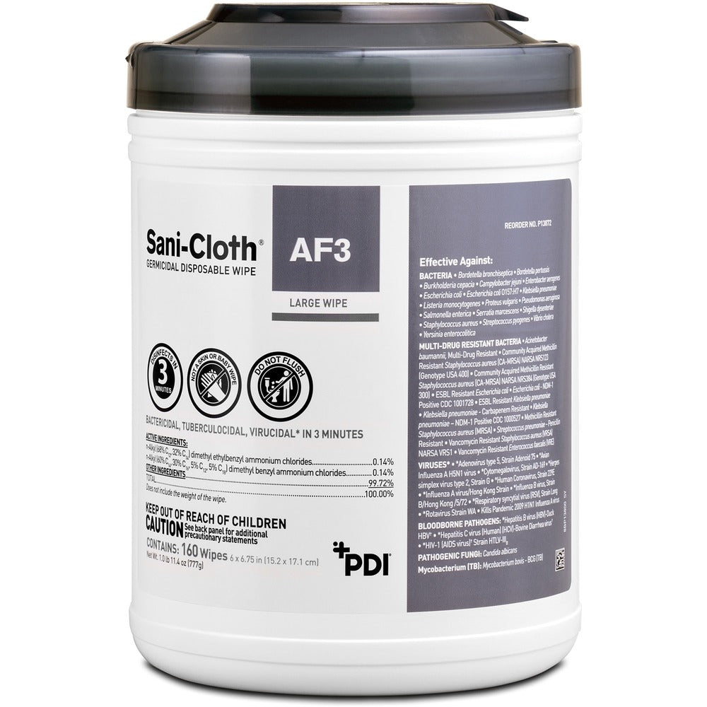 Image of PDI HC Surface Wipes, Germicidal, 6"x6-3/4", 160/Can, 12Can/CT, WE