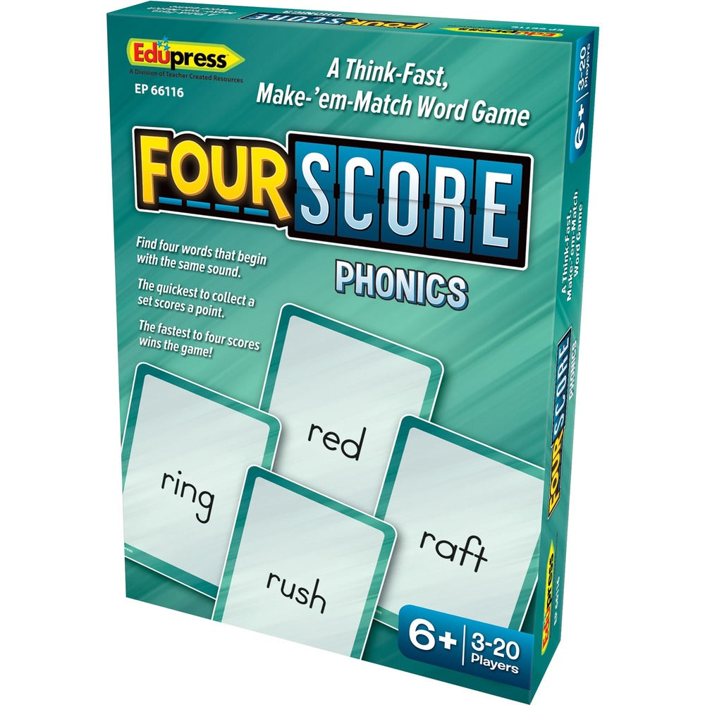 Image of Teacher Created Resources Game, Four Score, Phonics, Ages 6+, 3-20 Players, Multi