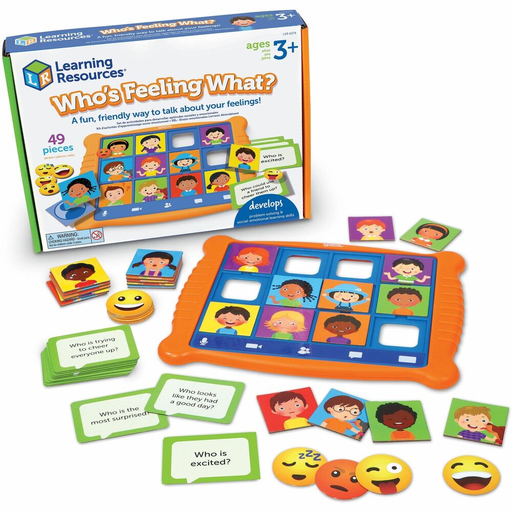 Image of Learning Resources Game, Feelings Learning, w/Cards/Prompts/Tokens, Multi
